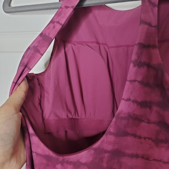 Athleta Maldives Purple Plum Tie Dye Printed Cut Out One Piece Swimsuit - Picture 7 of 9